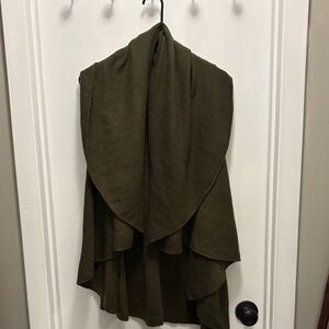 Olive Green Draped Shawl